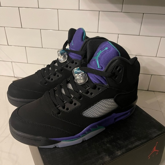 Men’s Jordan Retro 5 Black Grape Size 8.5. - Picture 6 of 8